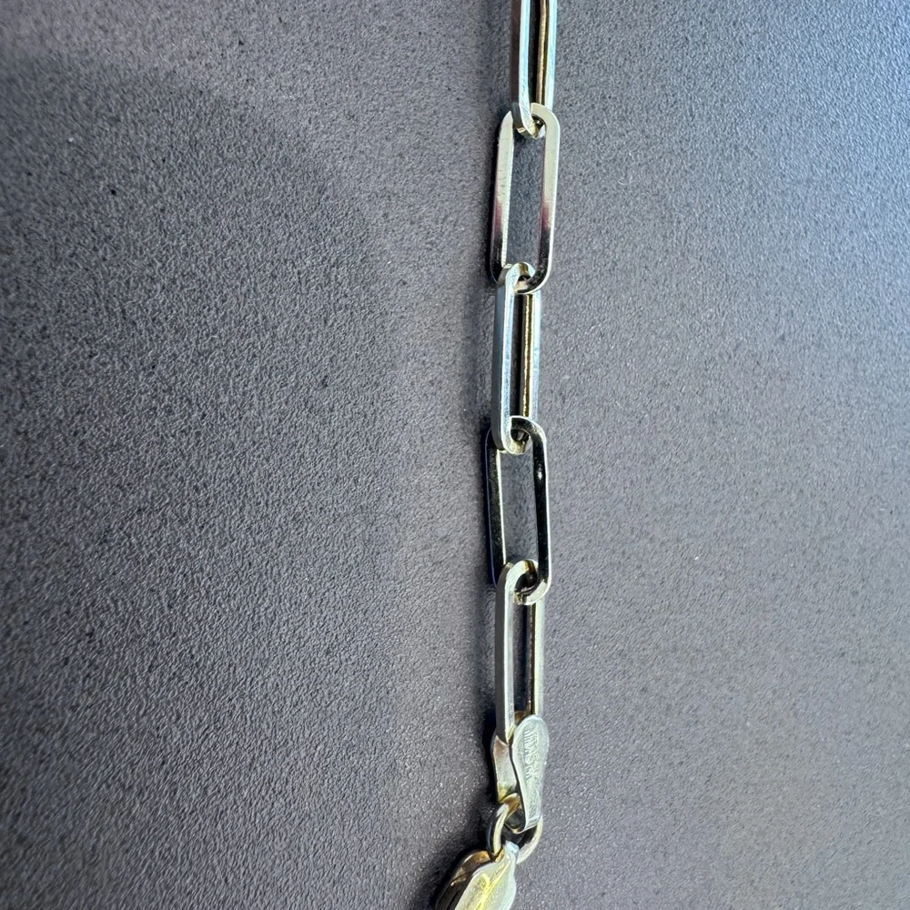 Brilliant Earth Devon Paperclip Chain Bracelet Extra Large 14k Yellow Gold 6.5in - Picture 4 of 9
